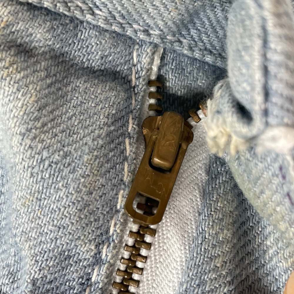 Vintage 70s Womens Pleated Jeans Suspender High Waist Fits 26x28 USA RARE *Read - Picture 11 of 15